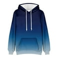 thumbnail image 5 of Qulqfy Fall Men Hoodie Blue Pullover Casual Hooded Gradient Long Sleeve Sweatshirts with Kangaroo Pocket Sweatshirt for Men L, 5 of 6