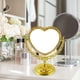 thumbnail image 3 of Espejo de maquillaje de mesa, espejo de giratoria, espejo de soporte de escritorio para vestirse Forma de corazón de oro Yuyangstore Espejo de maquillaje de mesa, 3 of 6