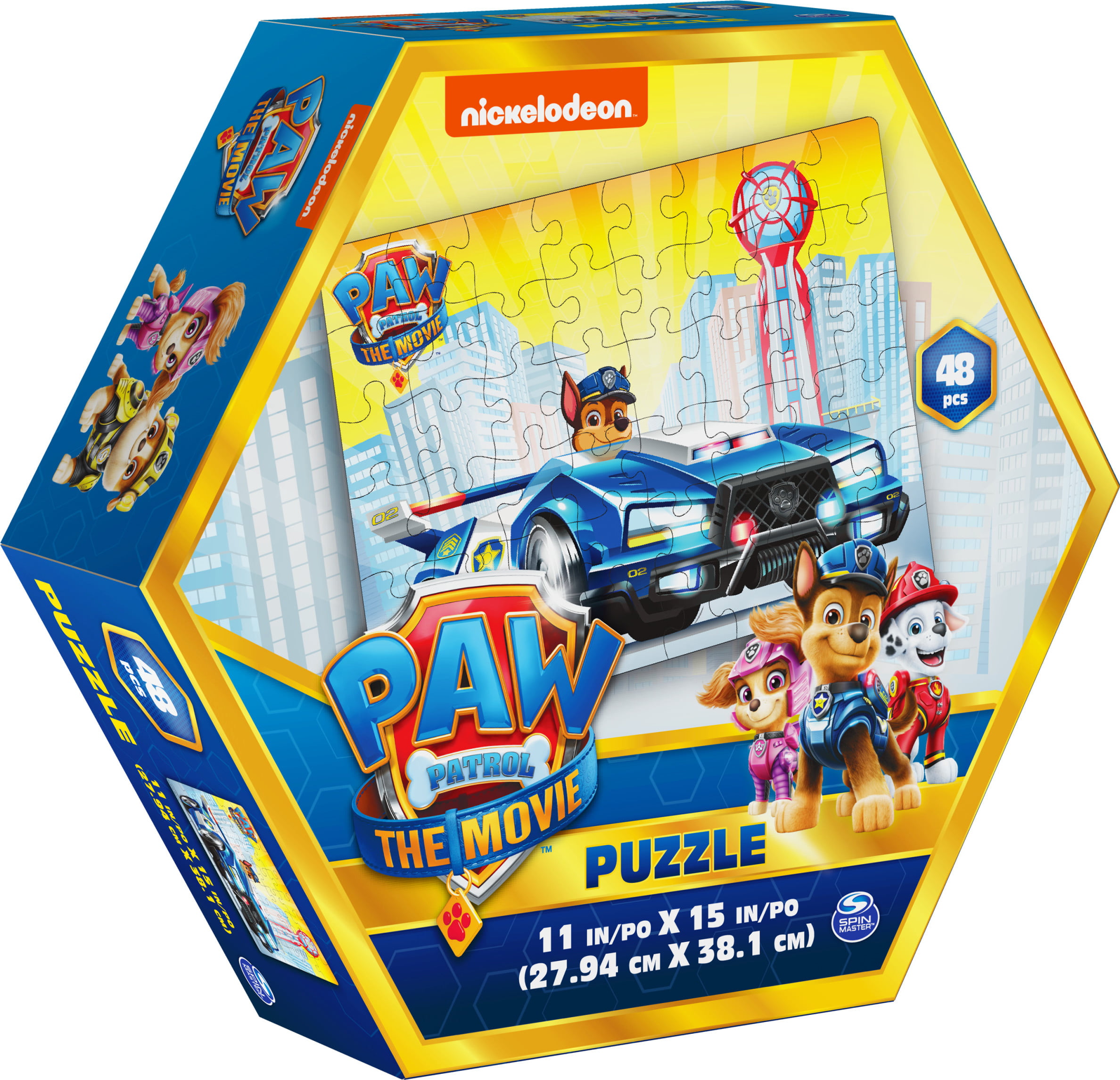 Fremme antydning arrestordre PAW Patrol The Movie, 48 Piece Jigsaw Puzzle for Kids Ages 4 and up, Chase  - Walmart.com