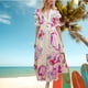 thumbnail image 4 of Vestido De Mujer Vestido elegante con cuello en V Maxi Dress Vestidos Moda suave para boda (Rose Red S) Cgtredaw para Mujer Rosa roja T M, 4 of 6