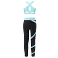 thumbnail image 2 of CHICTRY Girls Sports Suit Activewear Racer Back Tops with Athletic Leggings Light Blue 16, 2 of 7
