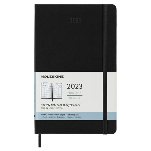 Moleskine 2023 Monthly Planner, 12M, Large, Black, Hard Cover (5 x 8.25