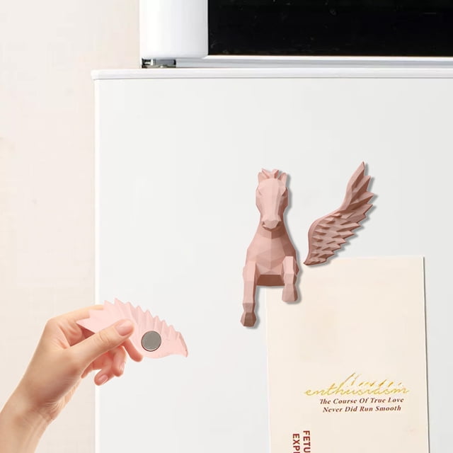 Danhjin Plastic Fridge Stickers Resin Large Size Refrigerator Stickers Winged Horse Refrigerator Stickers Magnet Magnet Refrigerator Stickers Magnetic Stickers