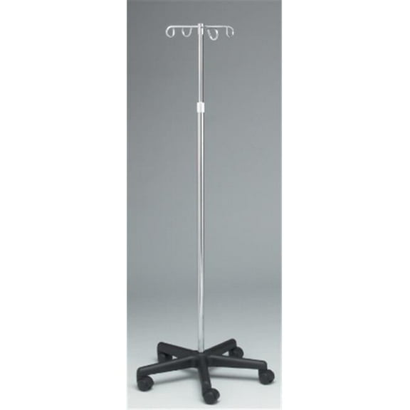 Tech Med  IV Stand with 4 Hook & 5 Leg Base