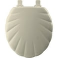 thumbnail image 3 of Mayfair Shell Round Enameled Wood Toilet Seat in Bone Stay·Tite, 3 of 8