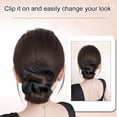 thumbnail image 3 of Low Bun Hair Extension Clip Voluminous Synthetic Hair Styling Updo-coffeelightbrown-, 3 of 9