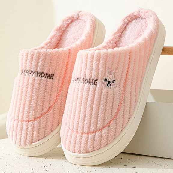ToyKingdee Slippers for Women, Warm Memory Foam Comfy House Slippers with Anti-Skid Rubber Sole for Indoor and Outdoor