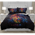 thumbnail image 2 of DOJLIO Dream Lion Bedspread Cover Twin Size Color Spray Paint Lion Pattern Duvet Cover Lion Head Room Decor Bedding Sets Art Lion Style for Adult Men Women, 2 of 5