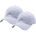 thumbnail image 1 of Nvzi Juego de 2 gorras deportivas ajustadas Baceball, color blanco, 1 of 4