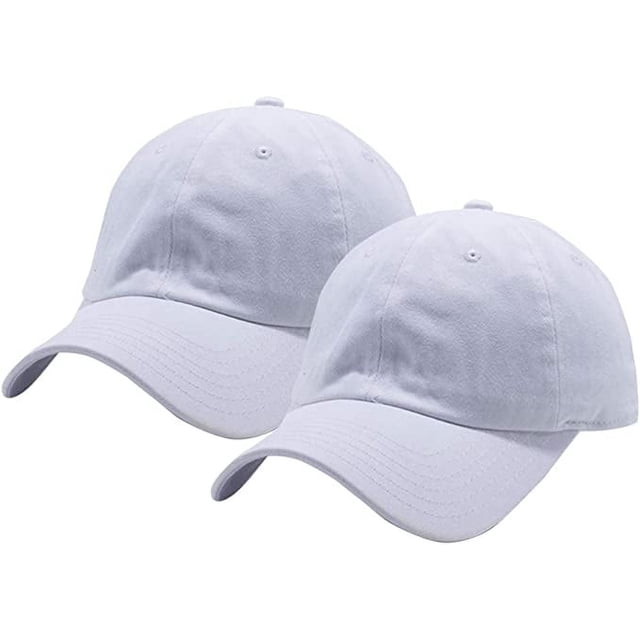 Nvzi Juego de 2 gorras deportivas ajustadas Baceball, color blanco