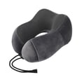 thumbnail image 4 of Almohada de , soporte para cuello, reposacabezas ultraligero y versátil, funda lavable portátil en forma de U para coche cama o oficina. Gris oscuro, 4 of 9