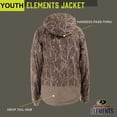 thumbnail image 4 of Mossy Oak Elements Youth Sherpa Lined Waterproof Hunting Jacket, Mossy Oak New Bottomland, Size Extra Large, 4 of 5