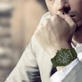 thumbnail image 3 of Hearth & Gear Men's Hand Canvas Rubber Strap Precise Timing Men's Fashion Leisure Business Hand Precise Timing Watch Smart Watch Rechargeable Wristwatch The Small Dial Smart Watch with Step Counter, 3 of 5