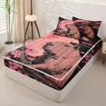 thumbnail image 2 of Homewish Brown Funny Capybara Zipper Full Size Comforter Sets with Fitted Sheet and 2 Pillowcases,Japanese Style Pink Cherry Blossom Zipper Bedding Set For Capybara Lovers,Reversible,4 Pieces, 2 of 7