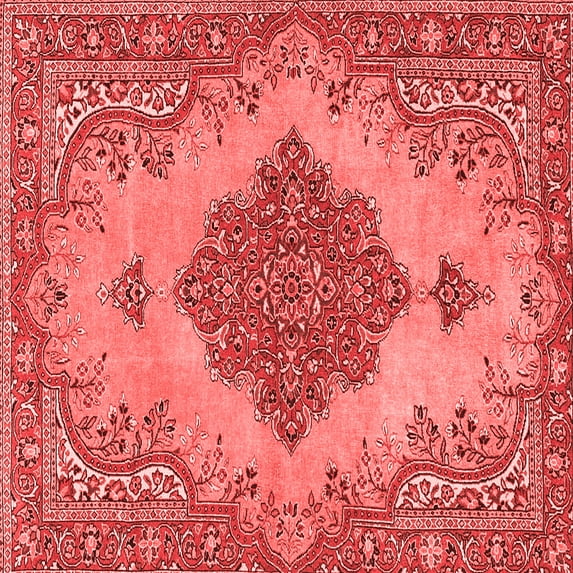 Ahgly Company Indoor Square Persian Red Traditional Area Rugs, 3' Square