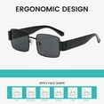 thumbnail image 6 of PBAZIH Metal Sunglasses, Wide Leg Trendy Party Outdoor Visor with Sturdy Plastic Lenses and Metal Frame, UV Protection for Beach and Camping, 6 of 6