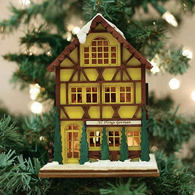 Old World Ginger Cottages Wooden Ornaments (#80045) All Things