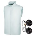thumbnail image 1 of Chaleco con ventilador de refrigeración, ropa con aire acondicionado y carga USB, chaleco con ventilador portátil ajustable de 3 velocidades para escalar, acampar y pescar, 1 of 9