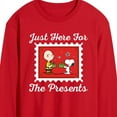 thumbnail image 2 of Peanuts - Christmas - Just Here For The Presents Stamp - Men's Long Sleeve T-Shirt, 2 of 4