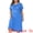 Blue, variant on Unique Bargains Women's Plus Size Cute Cat Print Pockets Nightgown 1X Dark Purple