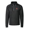 thumbnail image 2 of Men's Cutter & Buck Heather Charcoal Portland Sea Dogs Big & Tall Mainsail Sweater-Knit Half-Zip Pullover Jacket, 2 of 3