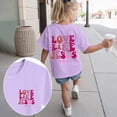 thumbnail image 2 of kpoplk Shirt for Girls Toddler Kids Graphic Short Sleeve Shirts Cotton Baby Girl T Shirt Summer Tops(Light Purple,3-4 Y), 2 of 6
