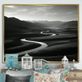 thumbnail image 1 of Designart black Gold framed wall art, Landscape Mountains framed wall art, Stark Mountain River Contrast , Mountains framed wall art decor, 44x34 inches Gold Frame, 1 of 5