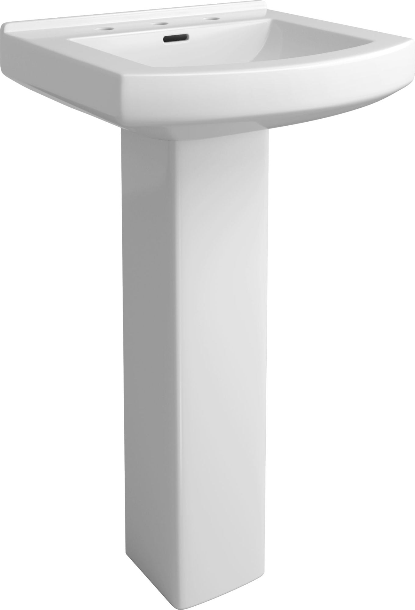 Proflo Pf6008 Otter Creek 20" Rectangular Vitreous China Pedestal Bathroom Sink - White