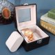 thumbnail image 4 of Caja de almacenamiento de reloj de pulsera de cuero PU, organizador de caja de reloj, contenedor para presentación de joyería, 4 of 8