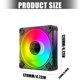 thumbnail image 3 of Computer Chassis Cooling Fan 12cm ARGB Lighting PWM Speed Control Durability ABS Structure Enhanced Heat Dissipation Grey, 3 of 4