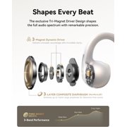 Baseus Open Ear Earbuds, 5g Clip-On Headphones, 40H Playtime,SuperBass 2.0, 4-Mic AI Clear Calls, IP67, Hi-Res LDAC & HiFi4 Acoustic Sound, Bluetooth 6.0, MC1 Pro