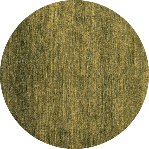 Ahgly Company Indoor Round Abstract Brown Modern Area Rugs, 3' Round