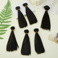 thumbnail image 5 of 6Pcs Doll Wig Doll Hair 18cm Straight Short Doll Hair Plastic Doll Hair Wefts Doll Making Kits Doll Hair Extensions Black Faux Hair Replacement for Doll Hair Crafts, 5 of 9