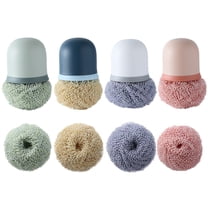4Pcs Pot Dish Brushes with Round Handle Kitchen Pan Scrubbing Cleaning Brush