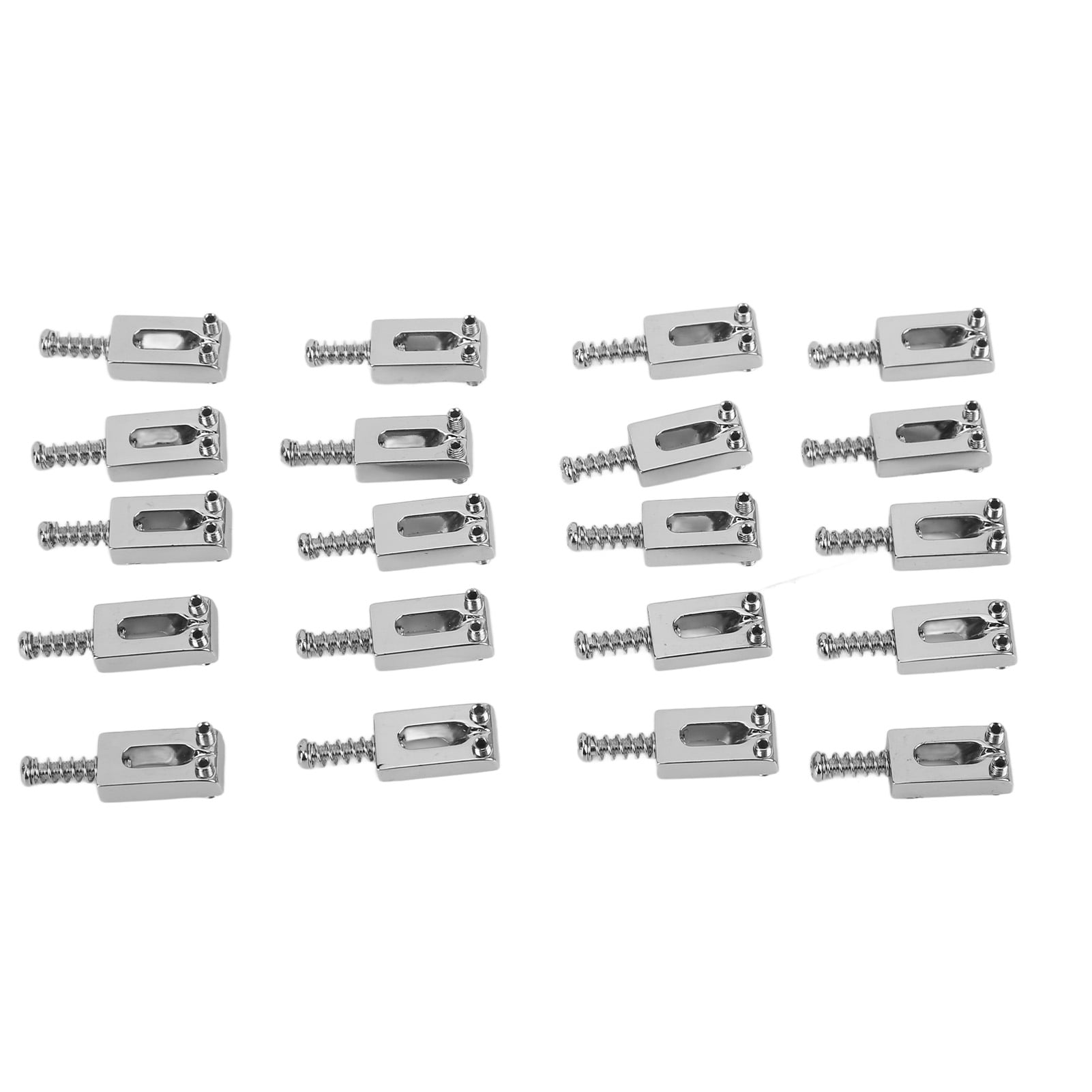 20Pcs Electric Guitar Bridge Saddles Silver Great Sound Quality Accurate Processing Guitar Part Replacement