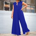 thumbnail image 4 of Vedolay Women Jumpsuit One Piece Jumpsuits for Women Bodycon High Waist Long Sleeve Romper Party Clubwear,Blue S, 4 of 5