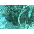 thumbnail image 1 of Ahgly Company Indoor Rectangle Oriental Turquoise Blue Industrial Area Rugs, 5' x 7', 1 of 4