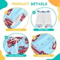 thumbnail image 3 of joogoo Cartoon Fire Trucks Boys Swim Trunks Beach Swimsuit Shorts Boxer 12-13Y, 3 of 8