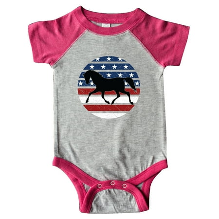 

Inktastic Horse Lover USA Patriotic Gift Baby Boy or Baby Girl Bodysuit