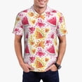 thumbnail image 3 of Balery Watermelon Printed Men’s Short Sleeve Polo Shirt, Midweight Men's Shirt,Golf Polo shirts -X-Large, 3 of 9