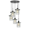 thumbnail image 2 of 60W X 5 Silverton Metal Glass Pendant Fixture (Edison Bulbs Not Included), Dark Bronze, 2 of 3