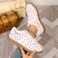 thumbnail image 3 of Polka Dot Sneakers Women Lace Up Flat Sneakers Low Profile Round Toe Dotted Sneaker Ladies Casual Dressy Sporty Shoes Daily Walking Soft Comfy Outdoor Footwear, 39, 3 of 5
