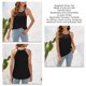 thumbnail image 5 of Blusa casual para mujer, camiseta sin mangas con tirantes finos, camiseta redonda sin mangas, camiseta sin mangas, calidad inigualable, 5 of 6