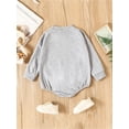 thumbnail image 3 of Bagilaanoe Toddler Baby Girl Boy Oversized Rompers Rugby Letter Print Long Sleeve Bodysuit 6M 12M 18M 24M 3T Kids One Piece Short Jumpsuit, 3 of 9