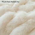 thumbnail image 4 of LIFEREVO Fluffy Faux Rabbit Fur Body Pillow Cover, Luxury Ivory Bubble Shaggy Plush Bed Body Pillowcase with Zipper Closure, Long 20"x54" Fuzzy Furry Pillow Case for Adults Kids Girls Teens, Beige, 4 of 7