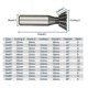 thumbnail image 4 of XCAN Dovetail Milling Cutter 45 55 60 Degrees CNC Router Bit Straight Shank HSS End Mill, 4 of 5