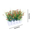 thumbnail image 3 of Valla de madera con simulación de flores, adornos para decoración del hogar y la sala de estar, planta de simulación, maceta verde falsa., 3 of 6
