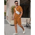 thumbnail image 6 of COOFANDY Mens Tracksuit Casual 2 Piece Quarter Zip Polo Shirt and Shorts Set Athletic Jogging Sports, 6 of 6