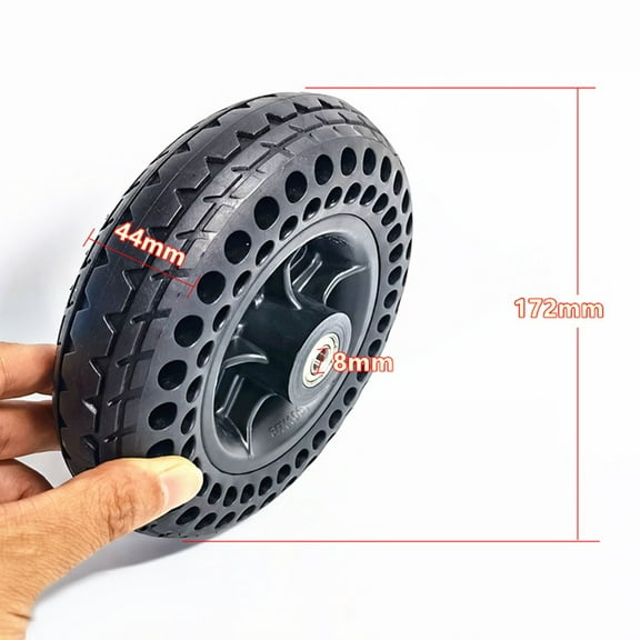 7 Inch 7X1 3/4 Solid Rubber Wheel With Tire Hub 172X44Mm Black For Wheelchair Replacement Parts
