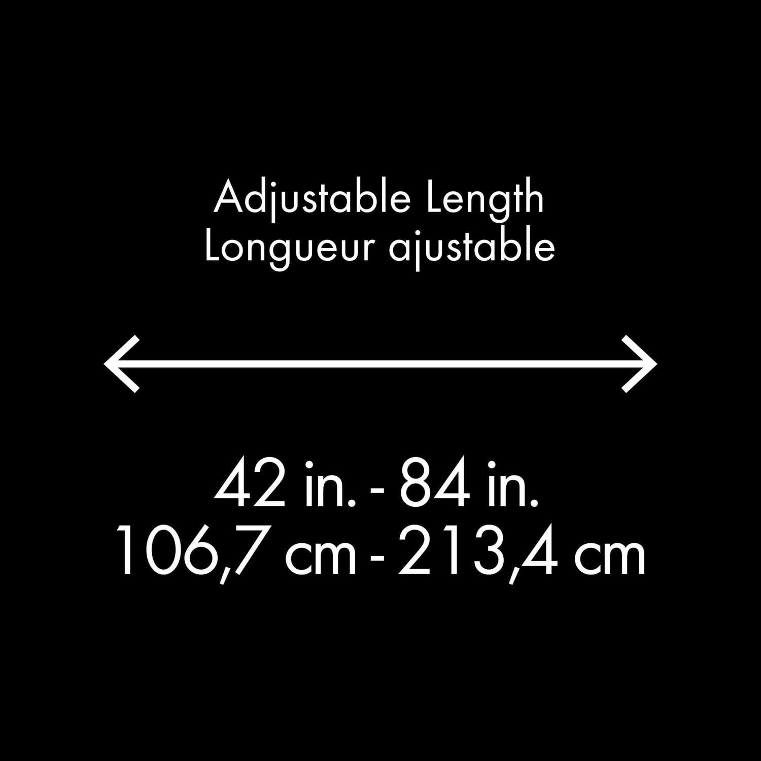 Tringle à rideaux réglable Mainstays avec embouts décoratifs, noire de 106,68 cm à 213,36 cm